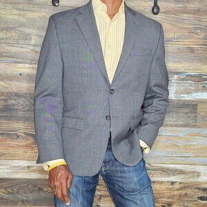 Ralph Lauren 100% Wool Made in Canada Gray Sport Jacket Blazer 40S